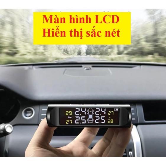 Cảm Biến Áp Suất Lốp Ô Tô TPMS Màn Hình LCD dùng Năng Lượng Mặt Trời