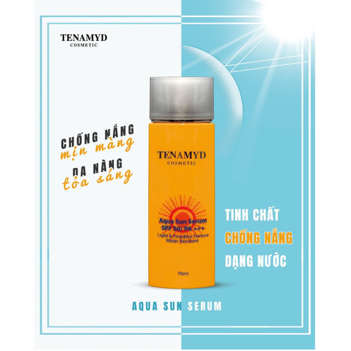 (Combo 5 Hộp) Kem chống nắng dạng nước kiềm dầu Tenamyd Aqua Sun Serum Skincare SPF 50/ PA+++ dành cho da dầu