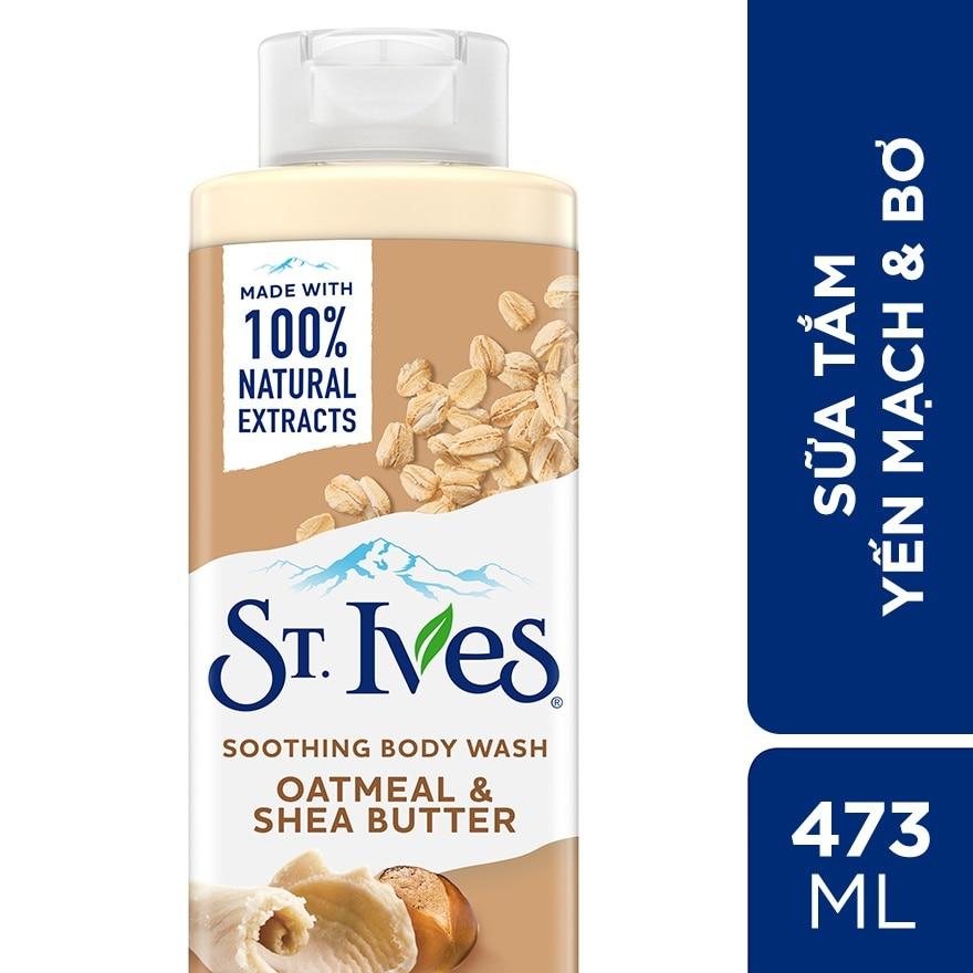 Sữa Tắm ST. Ives Soothing Body Wash Oatmeal &amp; Shea Butter Yến Mạch và Bơ Làm Dịu Da 473ml
