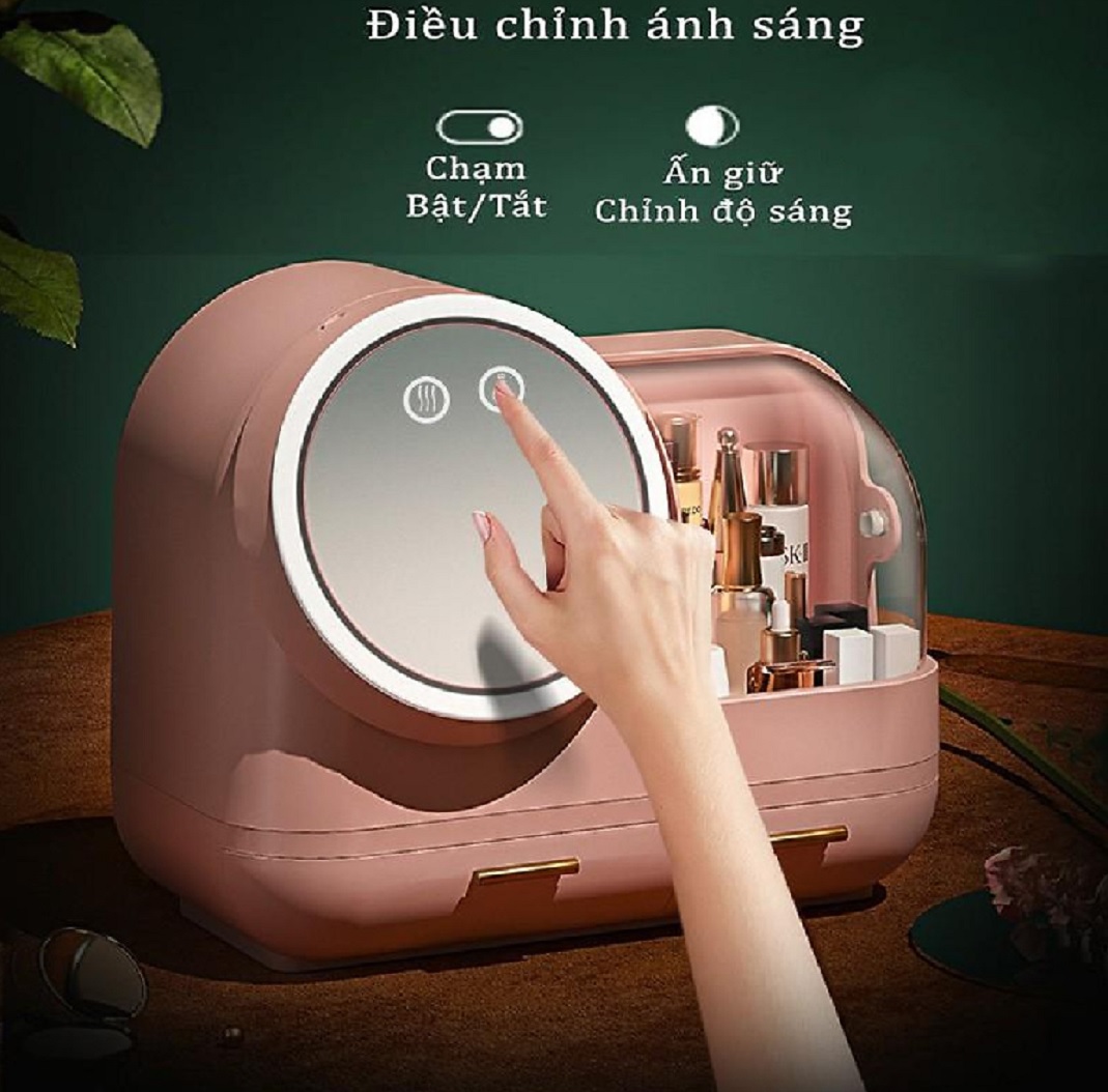 Kệ tủ trang điểm hàng nhập khẩu kèm gương , đèn led
