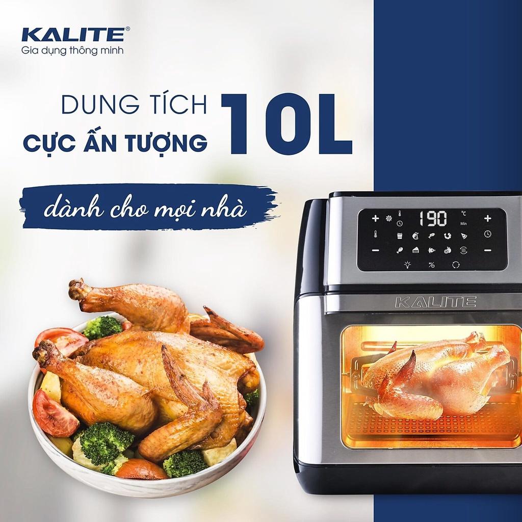 Hình ảnh Nồi Chiên Không Dầu Kalite Q10 - Dung Tích 10L Kèm 6 Phụ Kiện Nấu - Hàng Chính Hãng