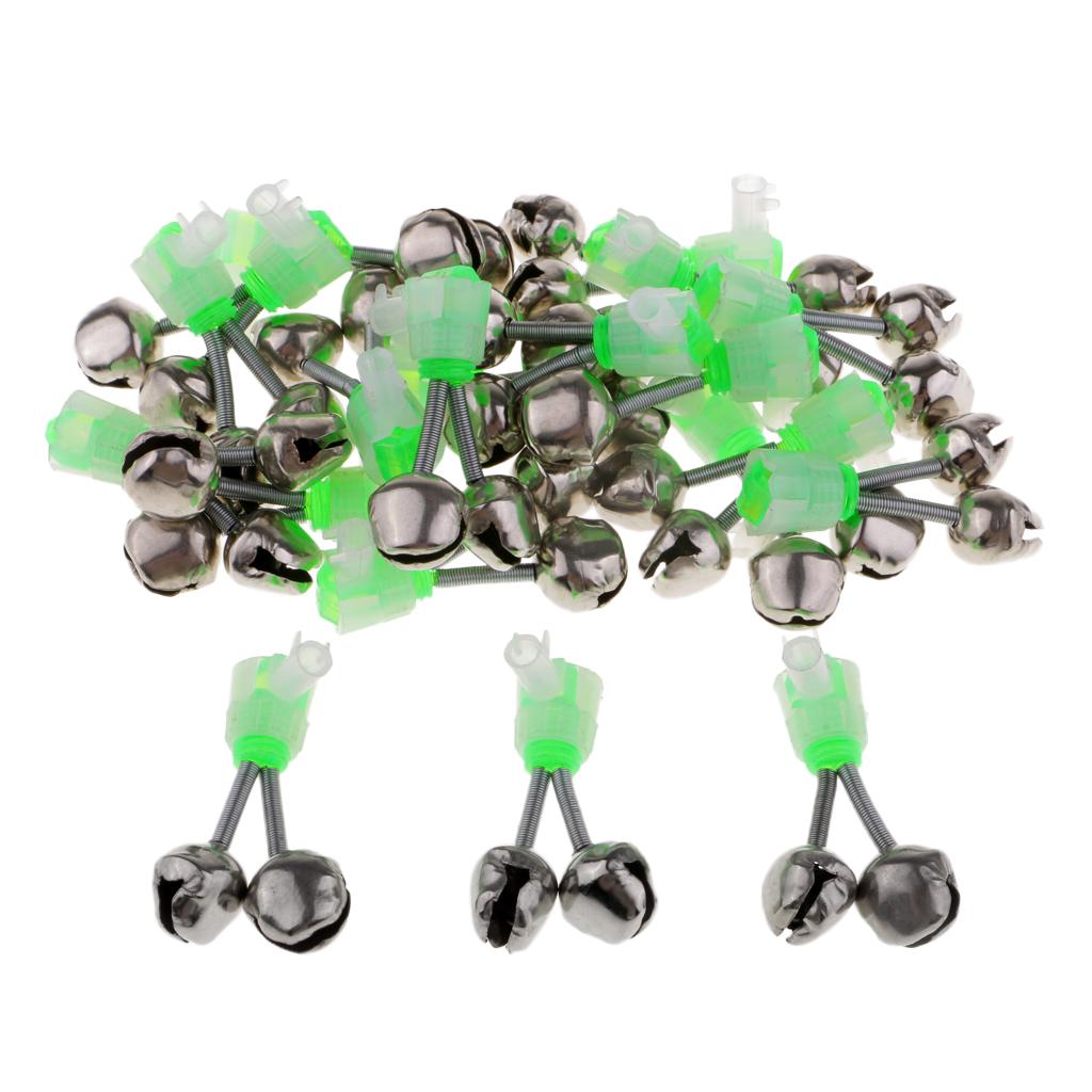 20pcs Night Fishing Rod Bite Alarm Bells Fish Sensor Bells Rod Tip Alarms