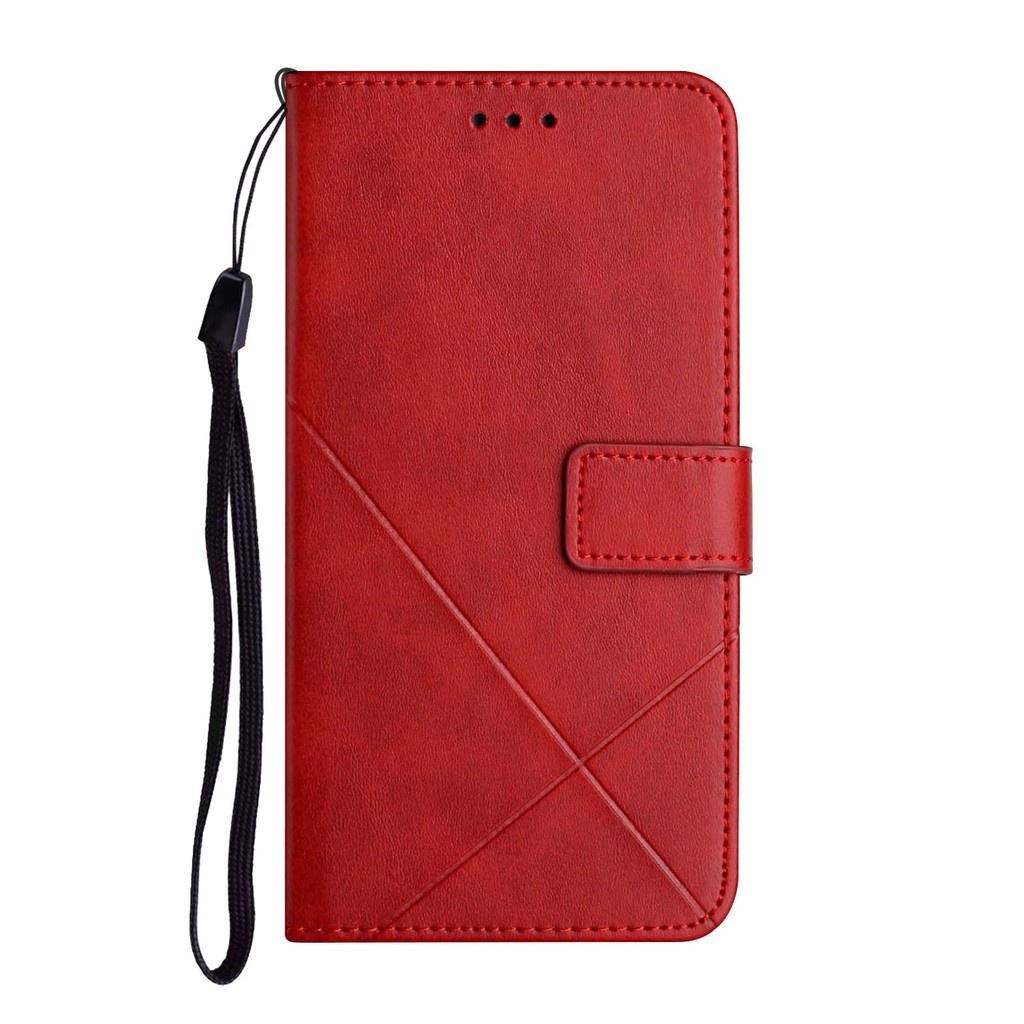 Ốp điện thoại da nắp gập có ngăn đựng thẻ màu trơn đơn giản kiểu doanh nhân cho Xiaomi Redmi 9 9A 9C 9T 8 8A 7A