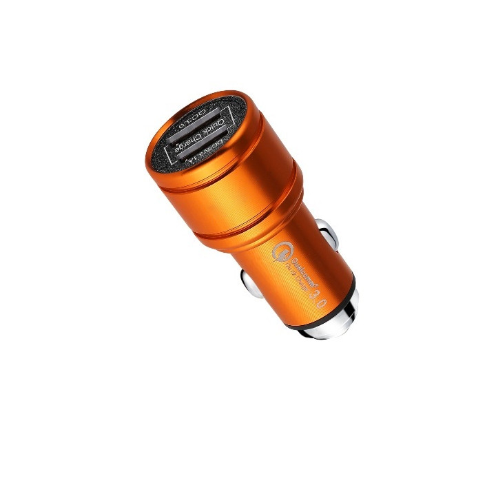 Tẩu sạc trên ô tô đa năng, tiện dụng  tích hợp 2 cổng USB sạc nhanh ( Tặng kèm 02 móc treo chai nước ngẫu nhiên )
