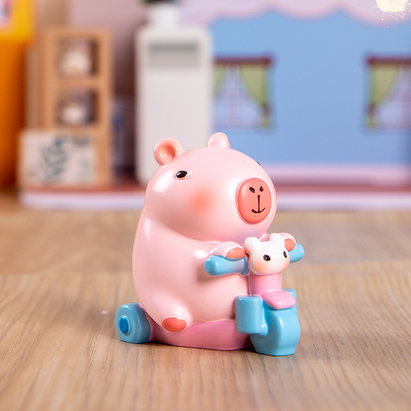 Mô Hình Capybara Màu Hồng Blindbox Bộ 8 144 Trang Trí Quà Tặng Decord_ Hàng chính hãng
