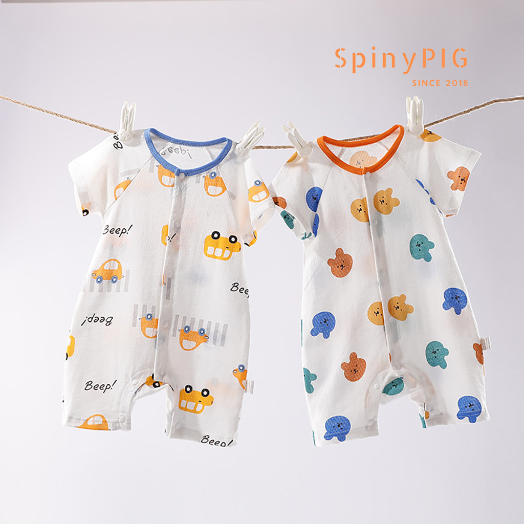 Bộ body cho bé sơ sinh 0-2 tuổi body đùi nhiều màu cotton lỗ mềm mát và thoáng khí cho bé trai bé gái mùa hè