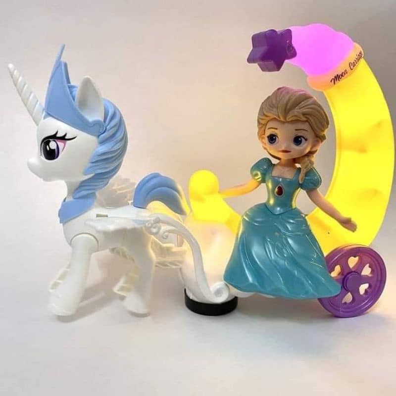 Đèn lồng Elsa, Sofia, Bạch Tuyết ngồi xe ngựa Pony chạy pin có nhạc có đèn cho bé chơi Trung Thu