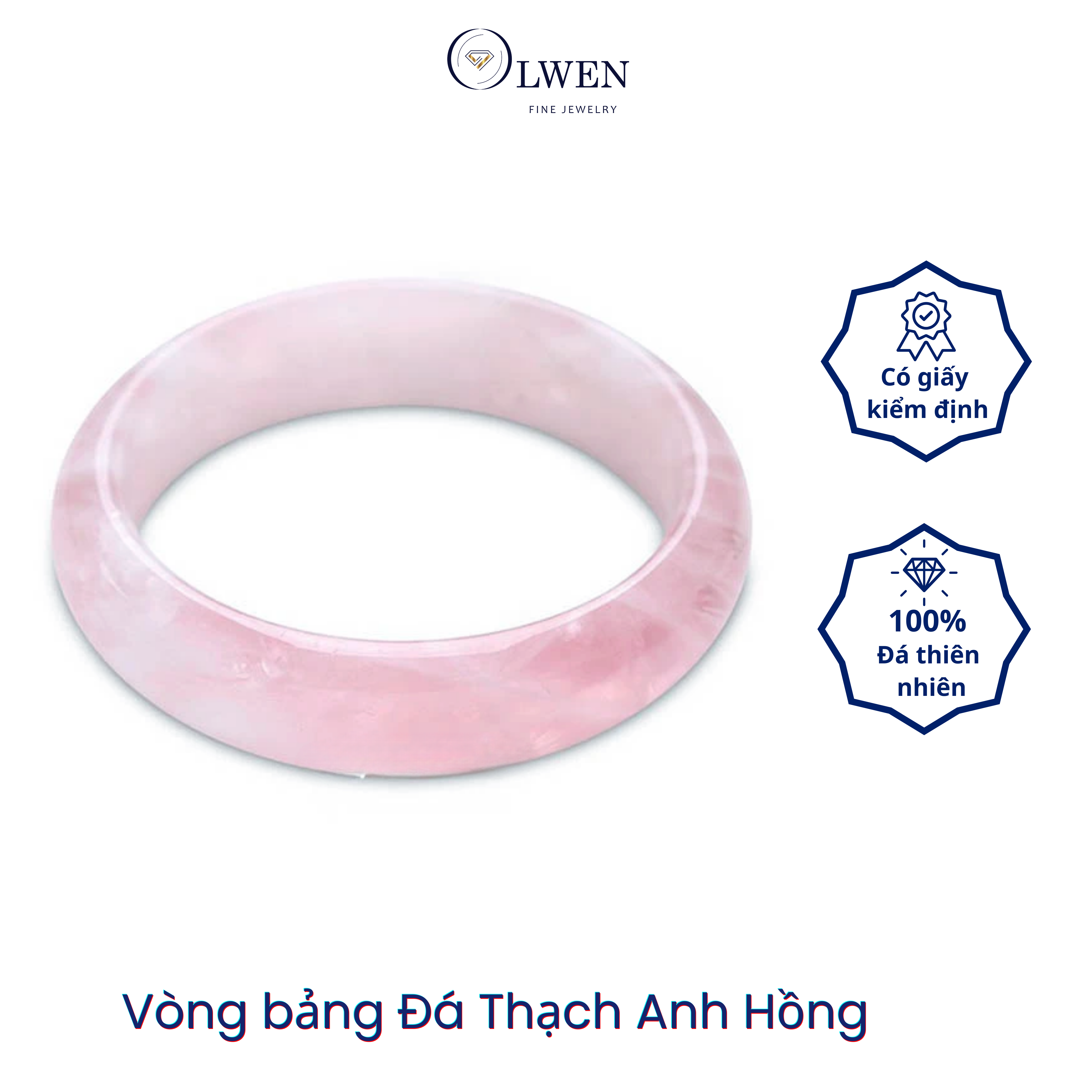 Vòng bản thạch anh Hồng