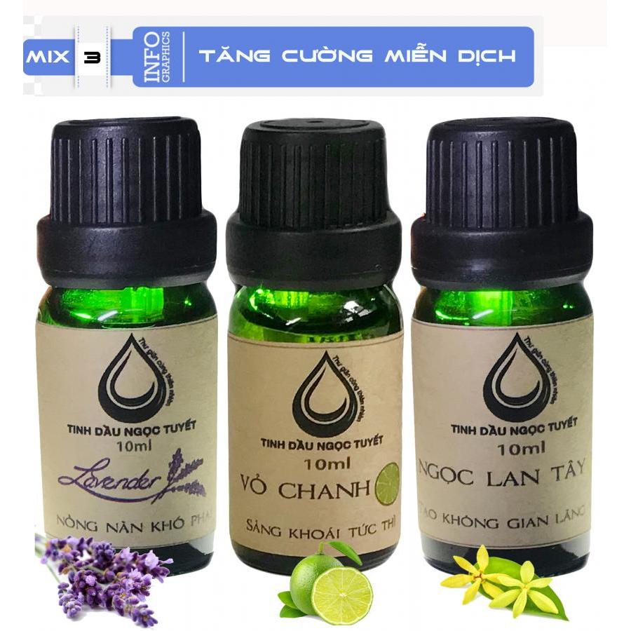 Bộ tinh dầu lộc không khí trong lành 10mlx3 (oải hương, ngọc lan tây, vỏ chanh) Ngọc Tuyết