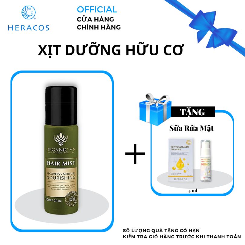 Xịt dưỡng tóc ngăn ngừa rụng tóc phục hồi tóc hư tổn khô xơ chẻ ngọn xịt tóc HERACOS