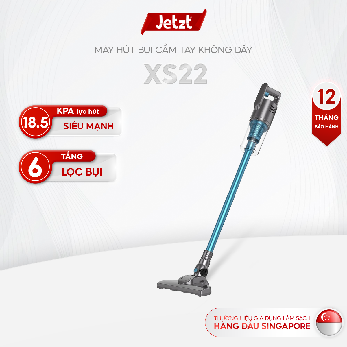 Máy hút bụi cầm tay không dây JETZT XS22, hàng chính hãng