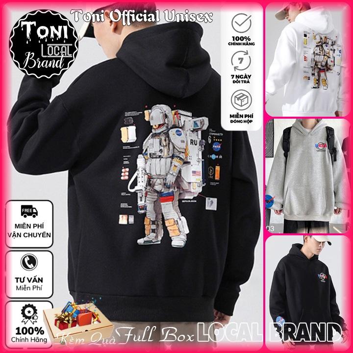 ÁO HOODIE Local Brand Unisex Nasa Nỉ Bông Form Rộng Nam Nữ