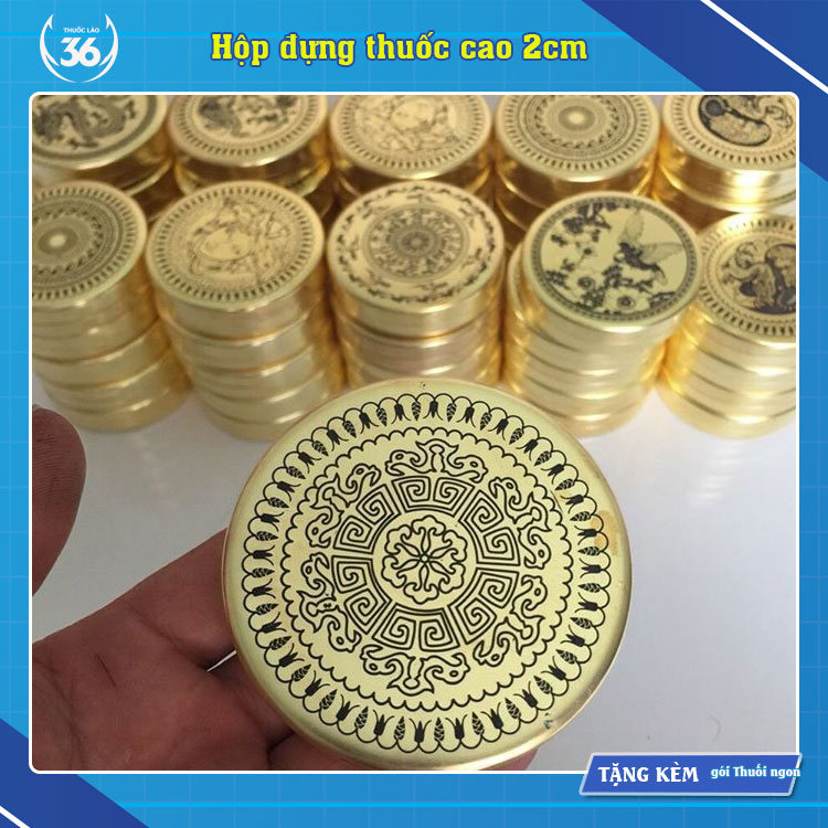 Hộp đựng thuốc lào bằng đồng bỏ túi tiện dụng