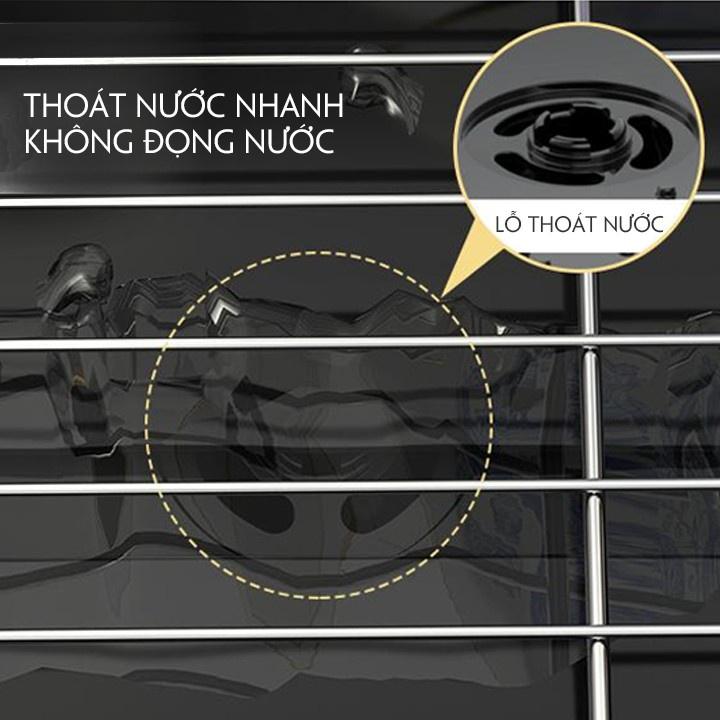 Kệ Úp Chén Bát Đĩa , Giá Đựng Bát 2 Tầng Đa Năng Thông Minh DELUXE RACK DRAIN