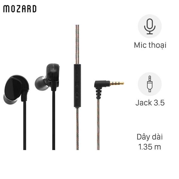 Tai nghe nhét tai dual driver EP Mozard S80 Đen - Hàng Chính Hãng