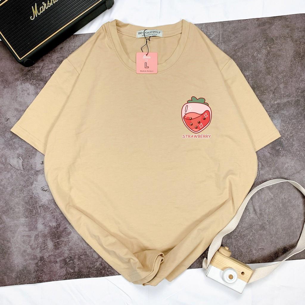 - Áo thun tay ngắn Be Yourself unisex size M L XL - STRAWBERRY