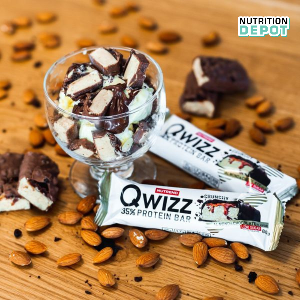 Protein Bar cao cấp Nutrend Qwizz, bổ sung dinh dưỡng (Hộp 12 thanh x 60g) - Nutrition Depot Vietnam