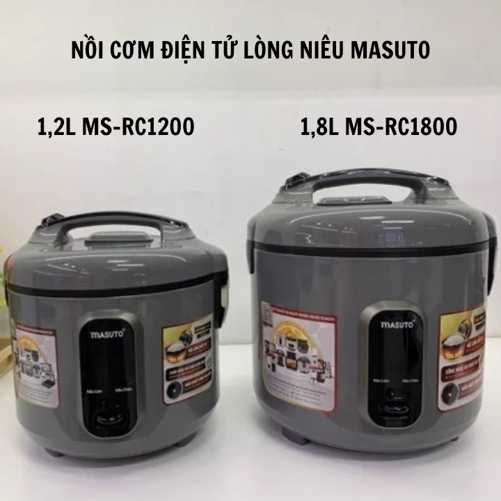 Nồi cơm điện tử lòng niêu Sothing Masuto 1,2L MS-RC1200/ 1,8L MS-RC1800- Hàng chính hãng