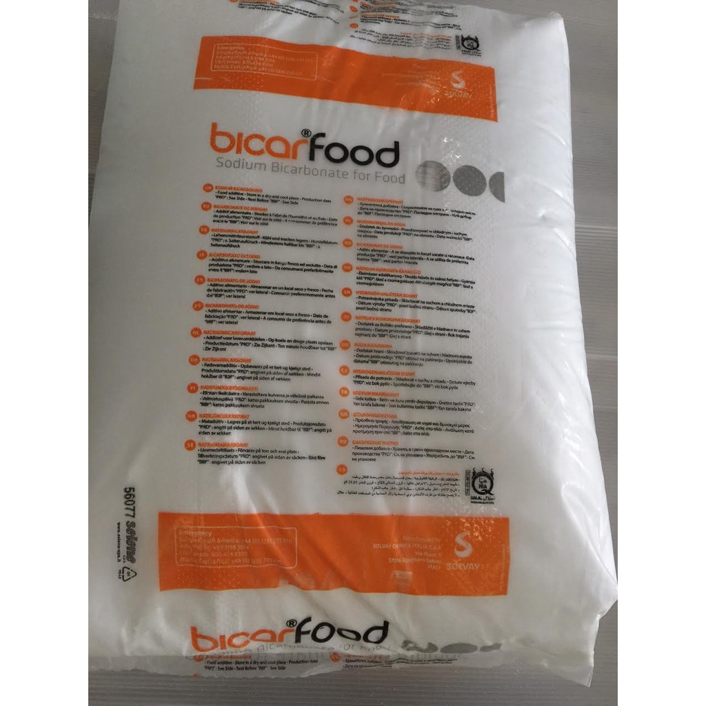 Baking soda - Bột Baking soda - NaHCO3 - 1kg Hàng Chiết Lẻ Từ Bao 25kg - Xuất xứ Ý - Thái Lan