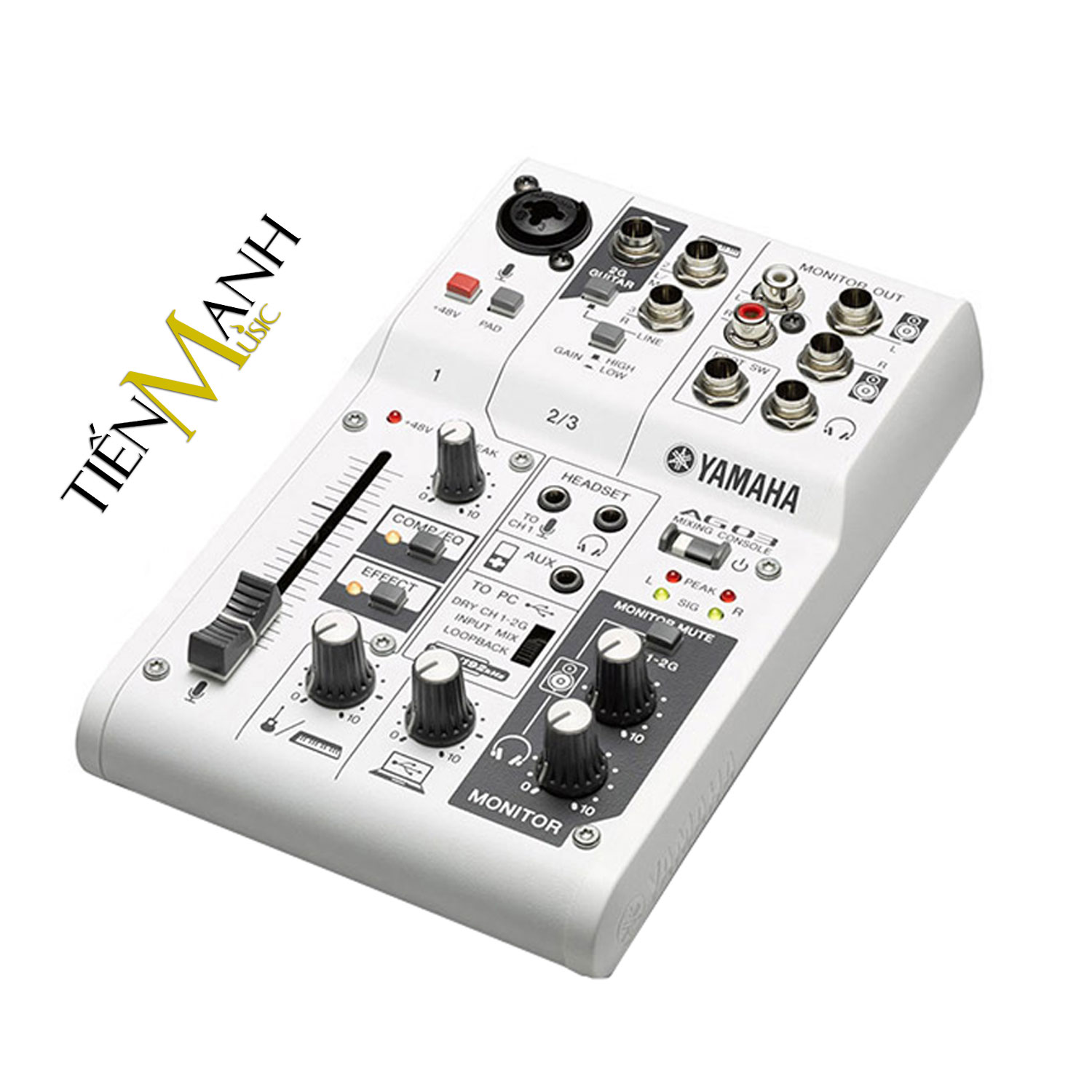 Yamaha AG03 Soundcard kiêm Bàn Trộn Mixer Interface Compact Stereo Mixing Console AG3 Phòng Thu Studio Mix Hàng Chính Hãng - Kèm Móng Gẩy DreamMaker