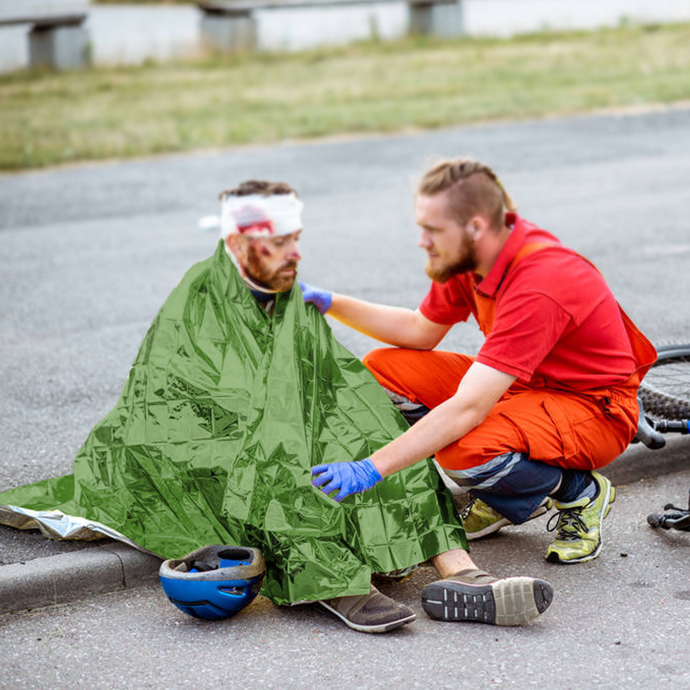 Túi Ngủ Khẩn Cấp Nhẹ Di Động Có Với Túi Dây Rút Cắm Trại Ngoài Trời Đi Bộ Đường Dài Du Lịch Sinh Tồn