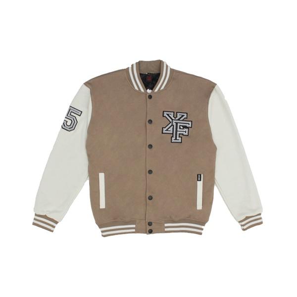 Áo Khoác Tan/Cream Chất Nỉ Varsity by Xfire