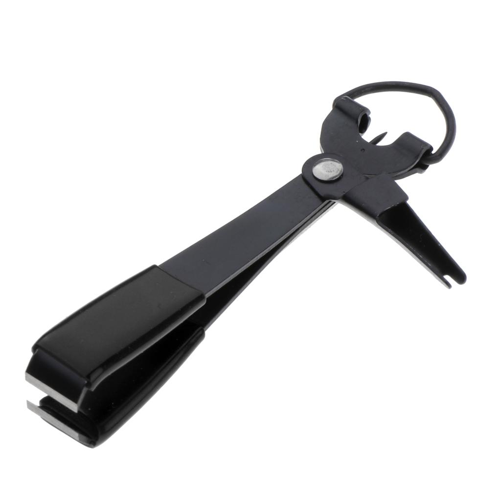 2x Knot Cutter Nail Tying Pliers Metal Line Outdoor Fishing Pliers Tool Black