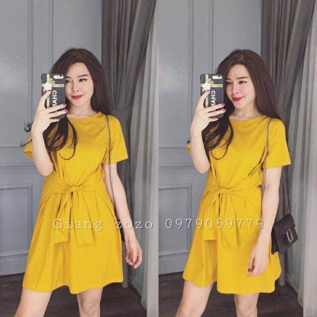Váy suông buộc dây