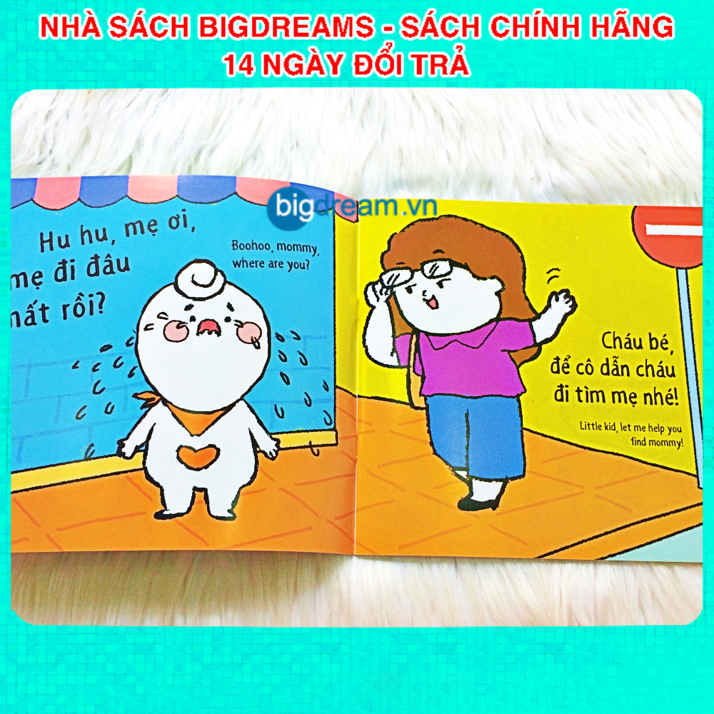 BẢN MỚI SONG NGỮ Miu Bé Nhỏ Đừng Theo Người Lạ Nhé P2 Ehon Kĩ Năng Sống Cho Bé 1-6 Tuổi miu miu tự lập hiểu chuyện