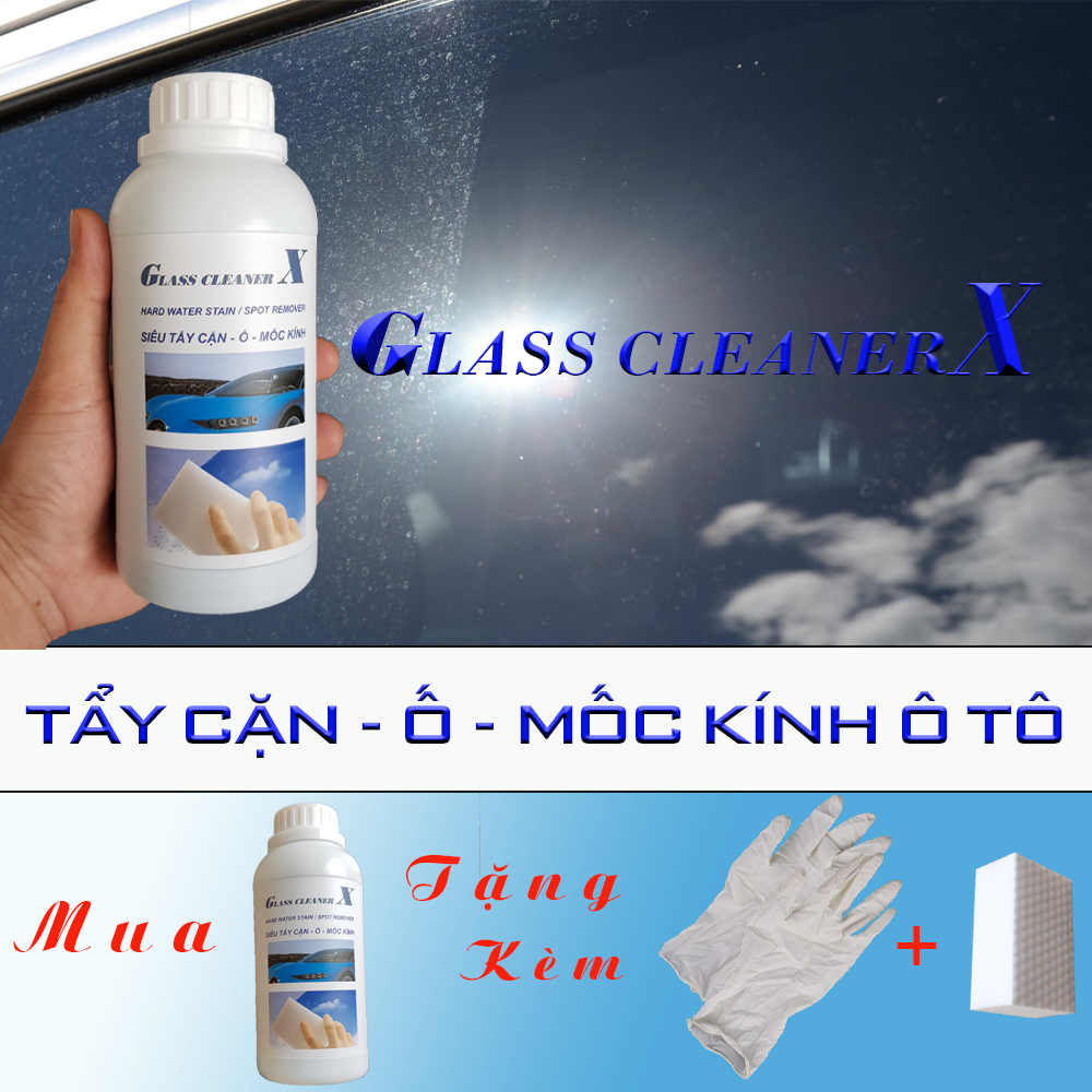 [HCM]Dung dịch tẩy ố mốc kính chai 500ml