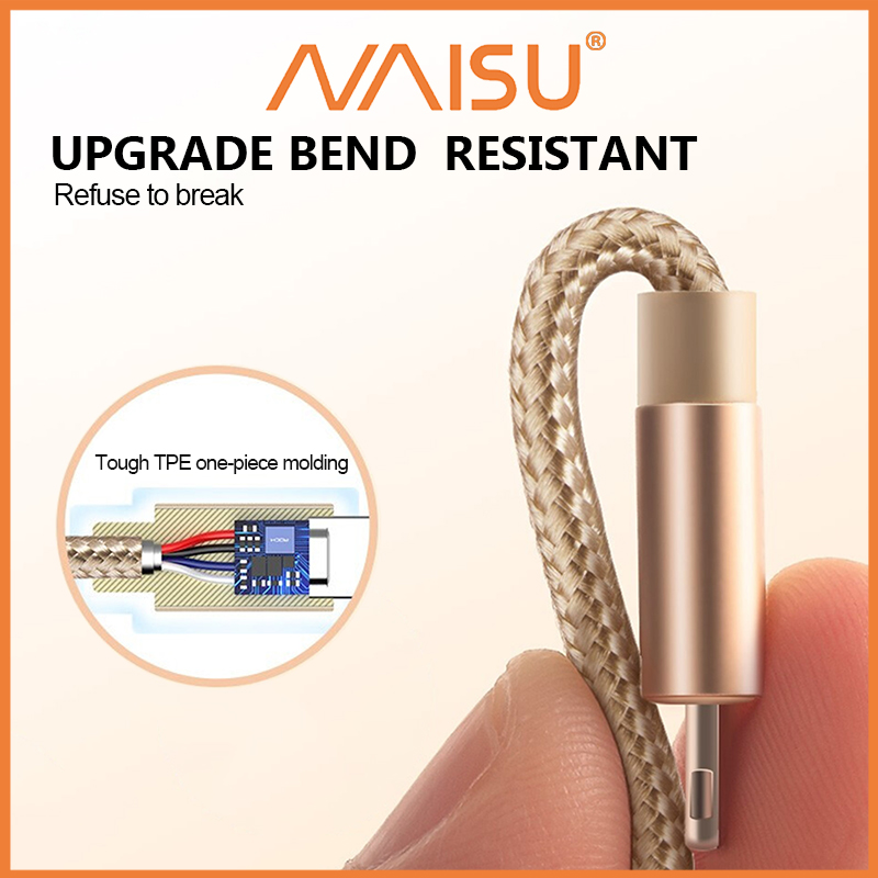 Cáp sạc dữ liệu hiệu suất cao, Naisu, tùy chọn, giao diện Android và Type-C, NS-A8 ID – 1815 - Hàng nhập khẩu