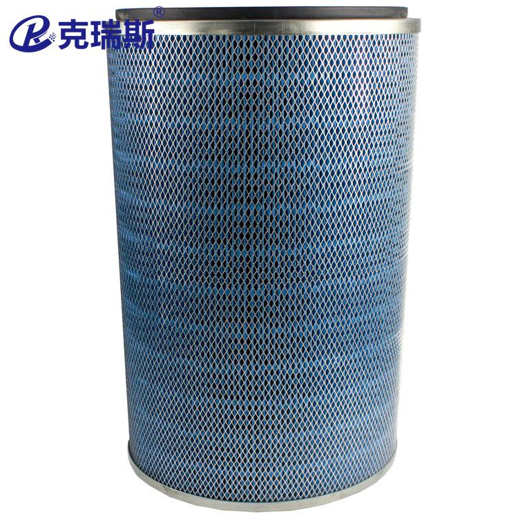 Vận chuyển nhanh Hộp lọc loại bỏ bụi chống cháy Hộp lọc sợi nano P190818 Bộ lọc hình bầu dục chịu nhiệt độ cao màu xanh lam