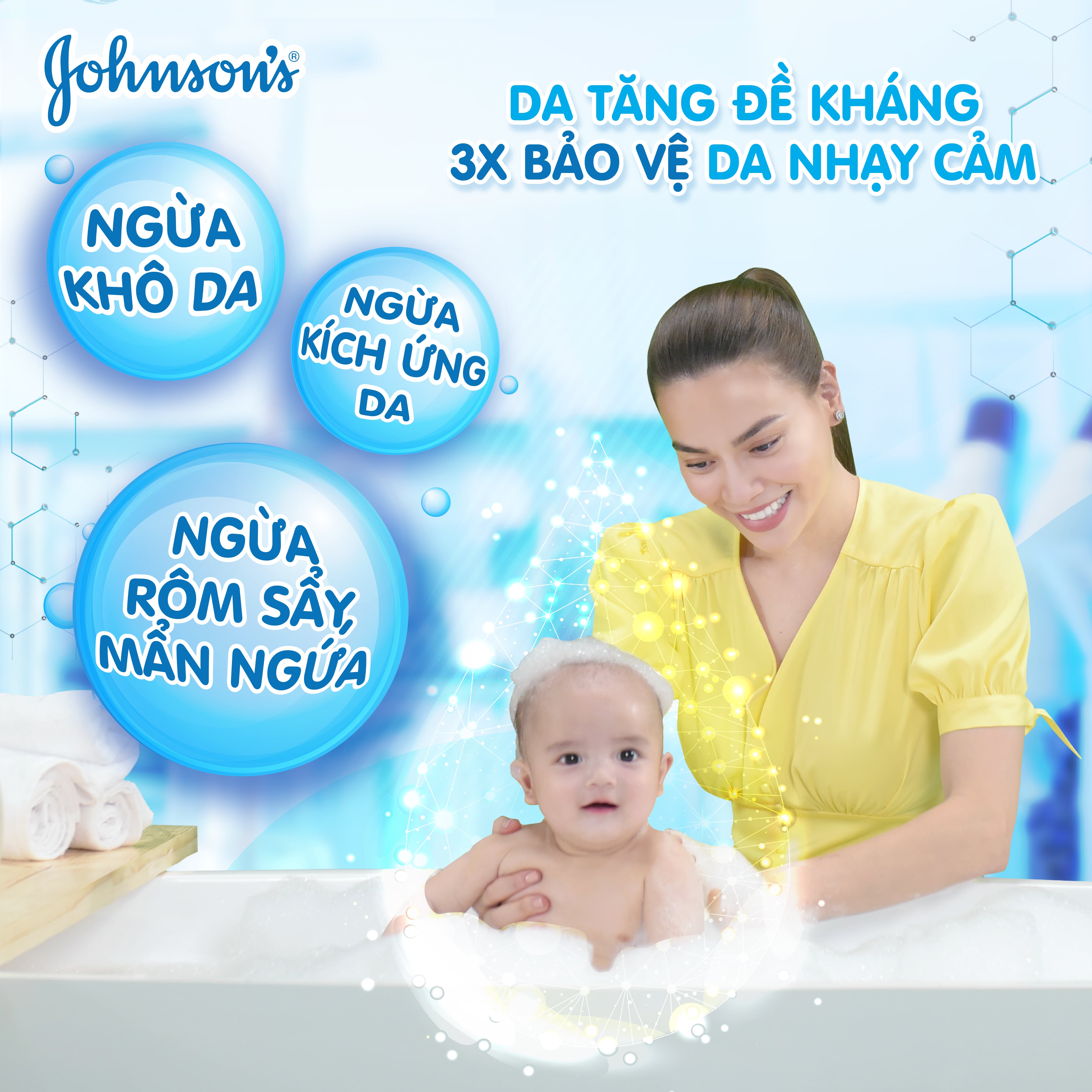 Sữa tắm gội toàn thân Johnson's Baby mềm mịn