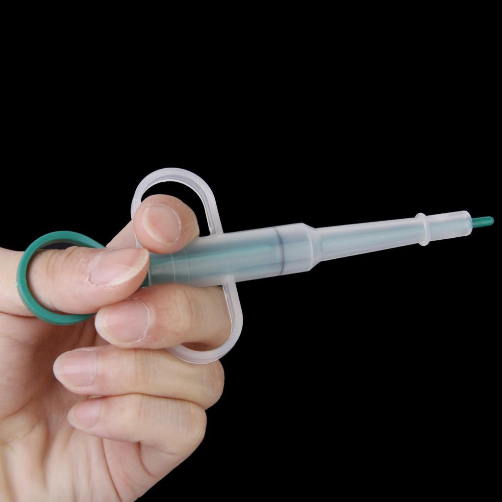 4X Pet Dog Cat Capsule Tablet Pill Gun Piller Pusher Syringe Doser Set--Green