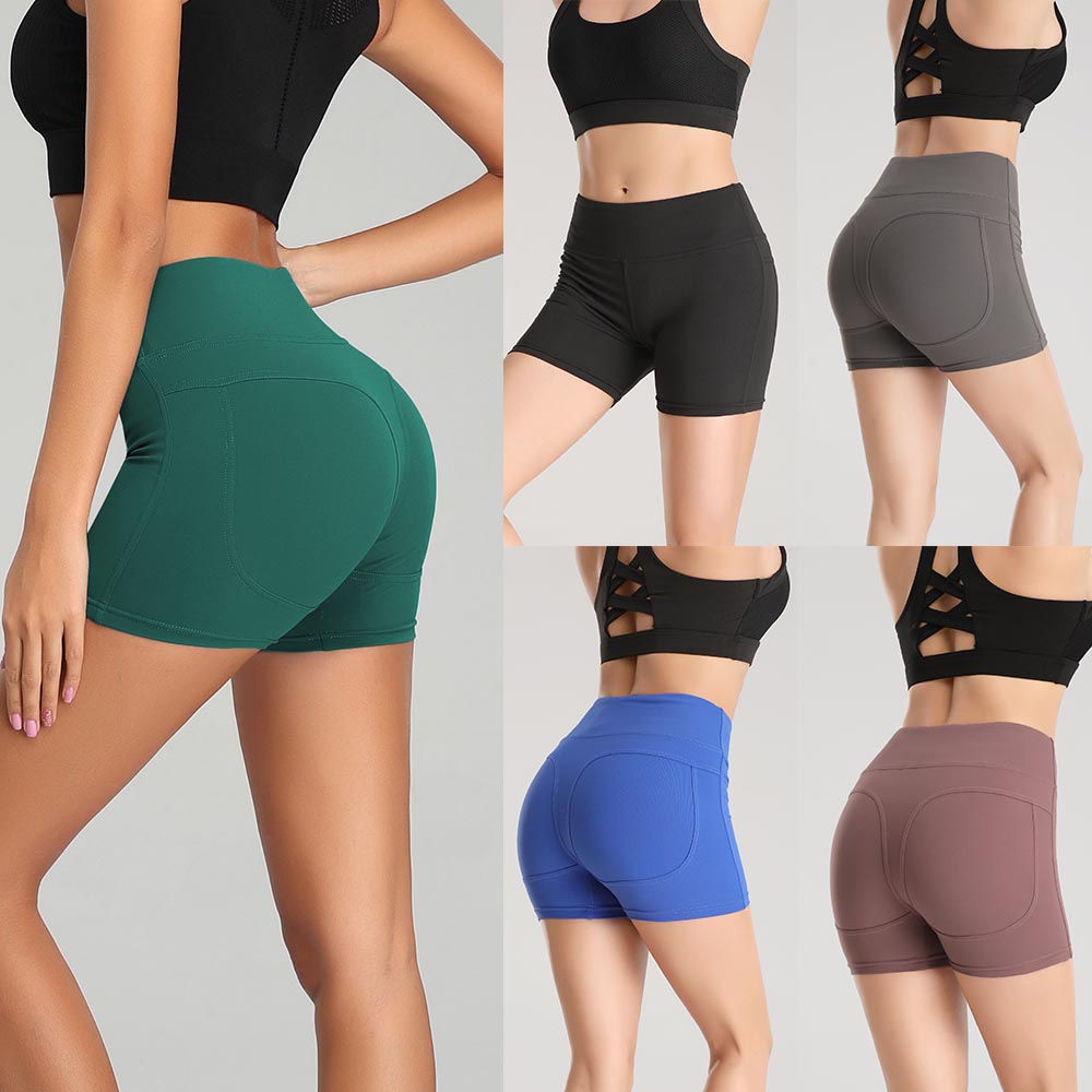 Quần Short nữ tập yoga,gym lưng cao tôn dáng Chất vải co giãn và thoáng khí, giảm lực cản khi vận động