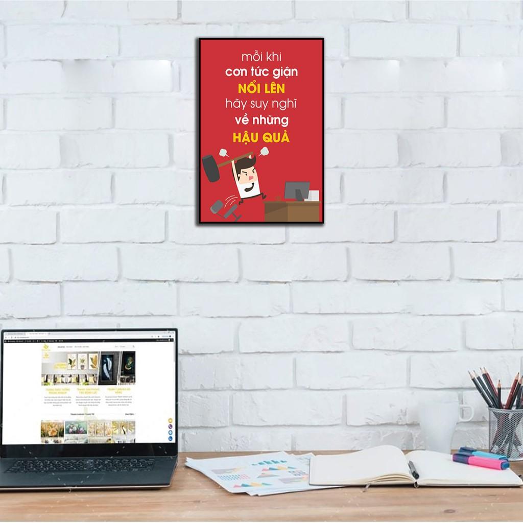 Tranh Slogan Khi tức giận hãy suy nghĩ hậu quả DL-81