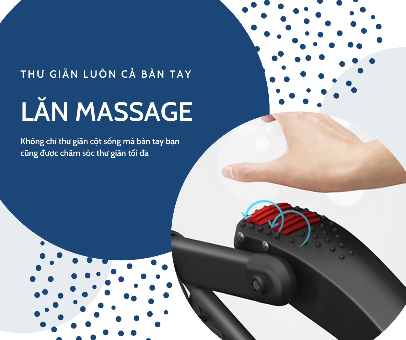 Ghế Xếp Có Massage Tay Kachi MK234 – Kèm Khay Để Ly