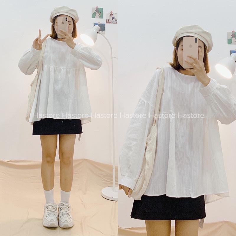 Áo babydoll thắt nơ sau lưng