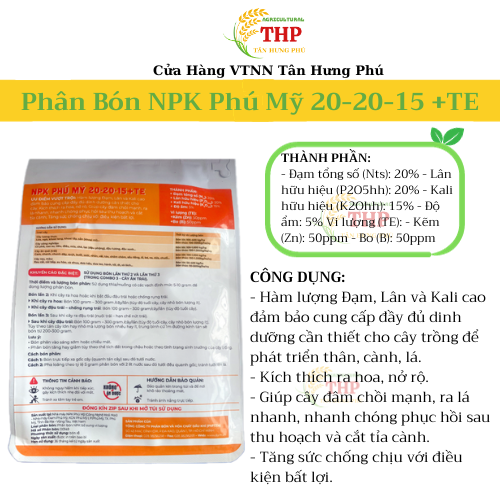 Phân Bón NPK Phú Mỹ 20-20-15 +TE | PHÂN BÓN Chuyên Cây Ăn Trái | PHÂN BÓN