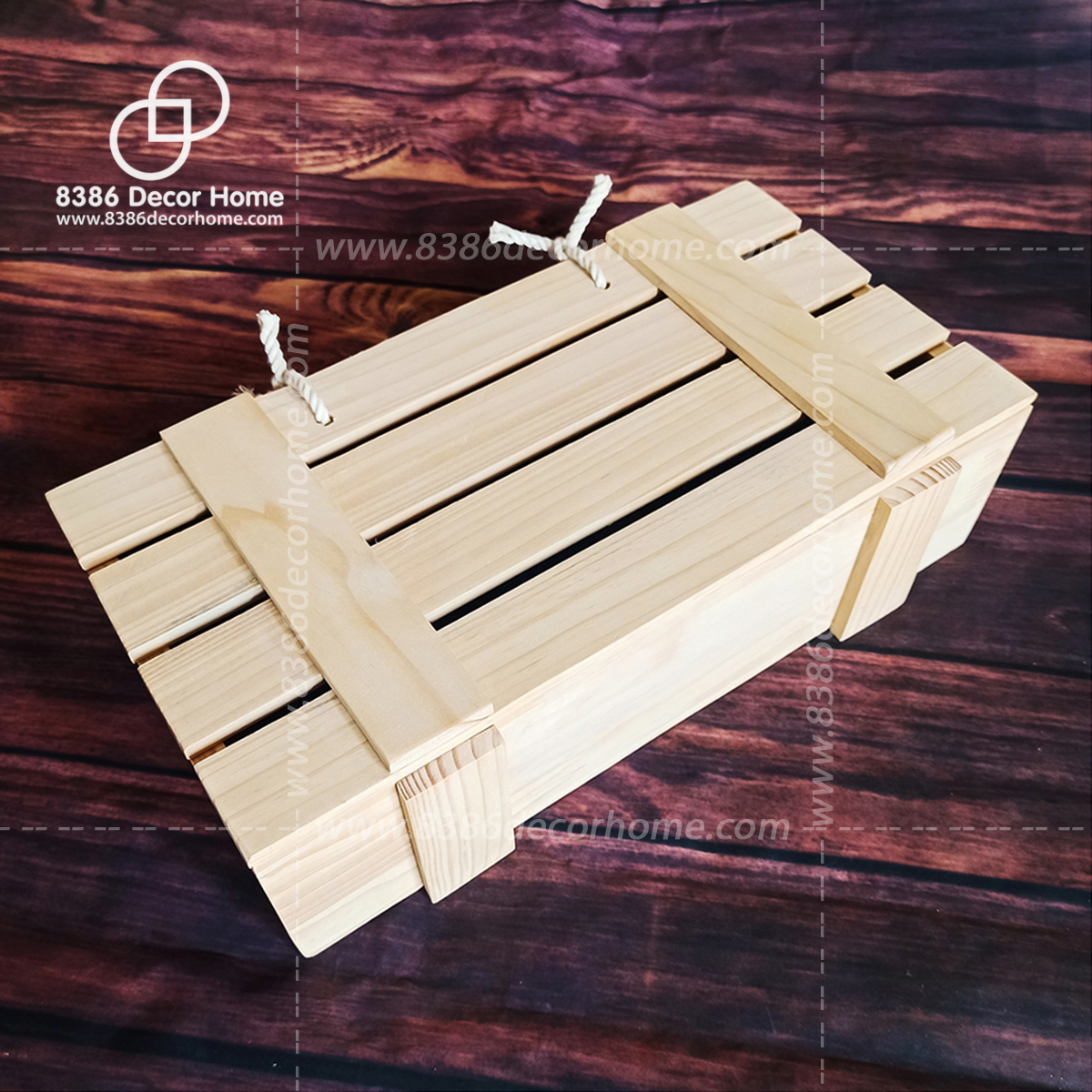 Hộp quà tết, khay gỗ gói quà, Hộp đựng đồ đa năng - Pallet gỗ thông