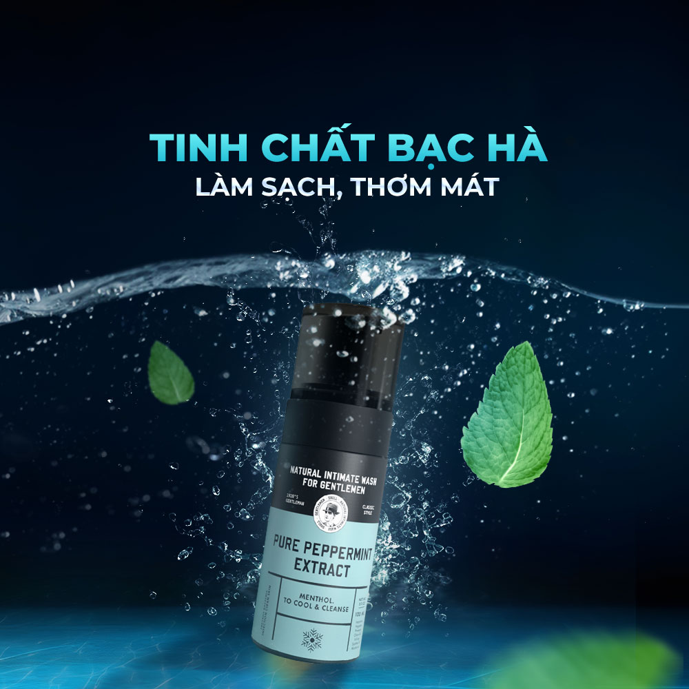 Dung dịch vệ sinh nam hương bạc hà tươi mát - Shell Pure Peppermint Extract