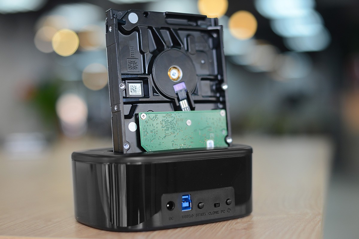Đế cắm ổ cứng đôi kết nối chuẩn 3.0 Orico 6228US3 - Dock ổ cứng 2,5" và 3,5" HDD/SSD - Hàng Nhập Khẩu
