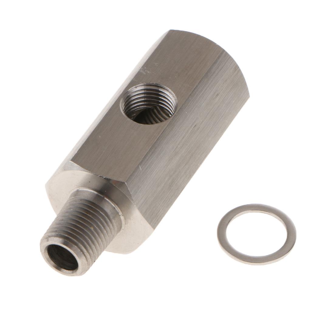2 Hole 1/8'' BSPT Oil Pressure Sensor to NPT Adapter Supply Feed Line Gauge