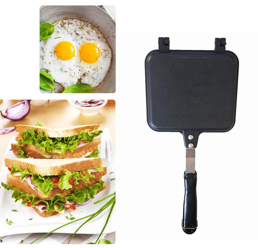 Chảo chiên nướng 2 mặt đa năng nhỏ gọn dụng cụ tiện ích trong cuộc sống hàng ngày