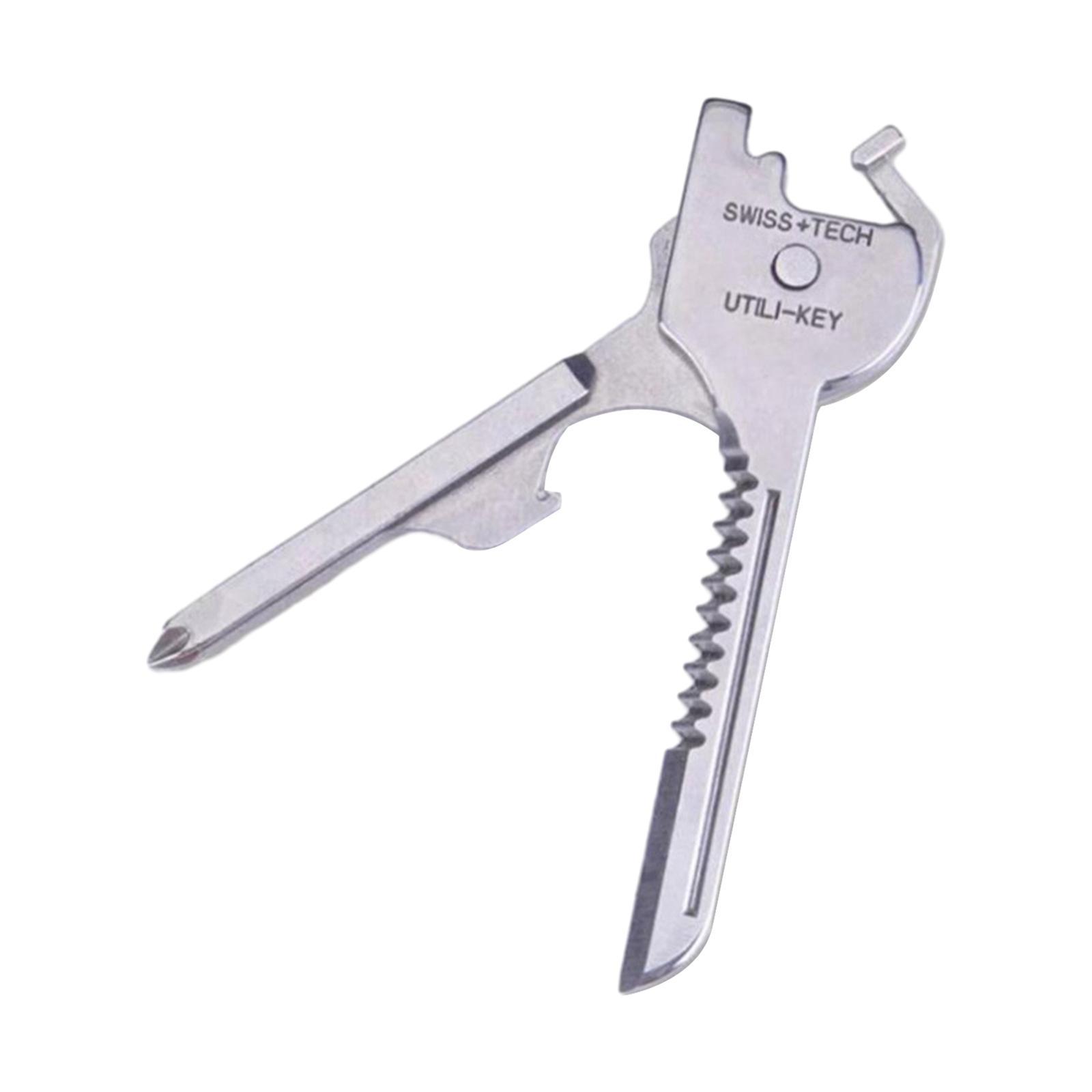 6 in 1 Keychain Multi Tool Multitool Mini Gadget for Hiking Traveling Picnic