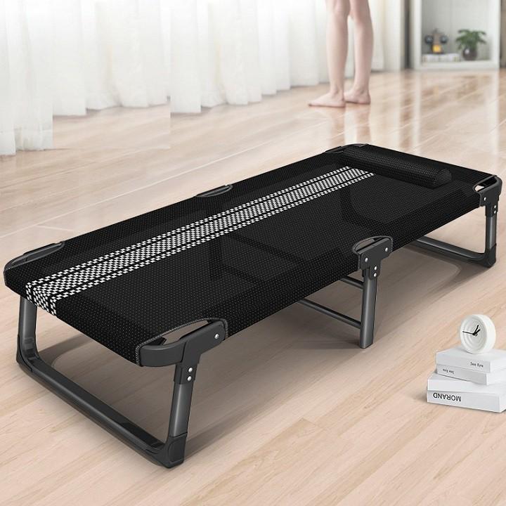 Giường ngủ gấp gọn khung thép chịu tải 200kg 1m85x68cm, giường ngủ trưa văn phòng