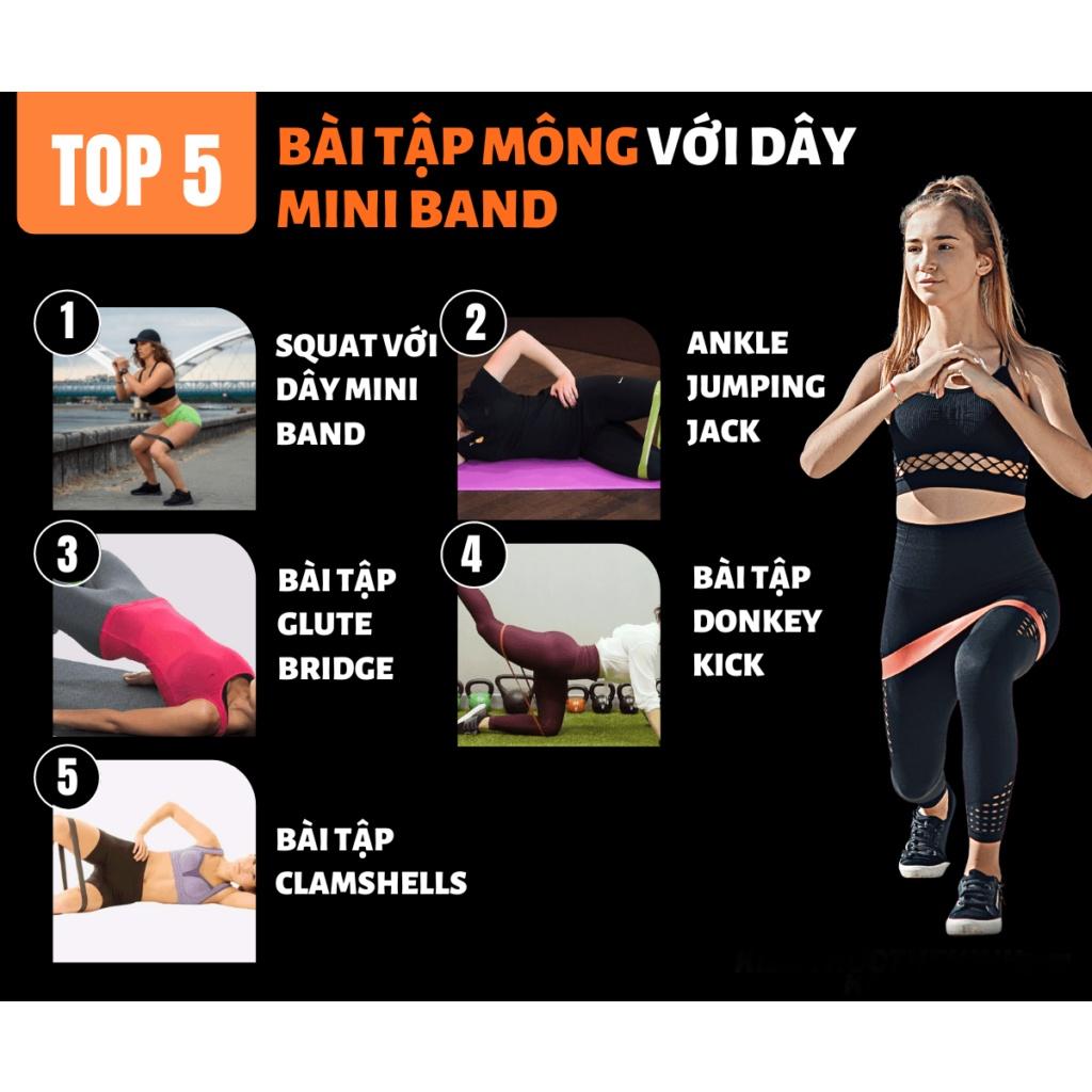 Dây kháng lực tập gym, dây miniband tập mông đùi cao su đa năng tại nhà TXsport