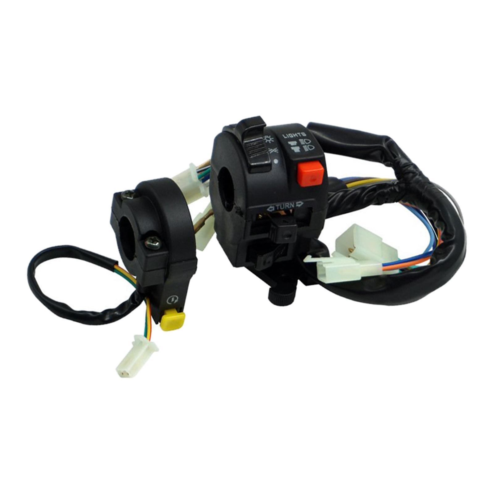 2 Pieces Handlebar Control Switch for Beam Start Stop Switch