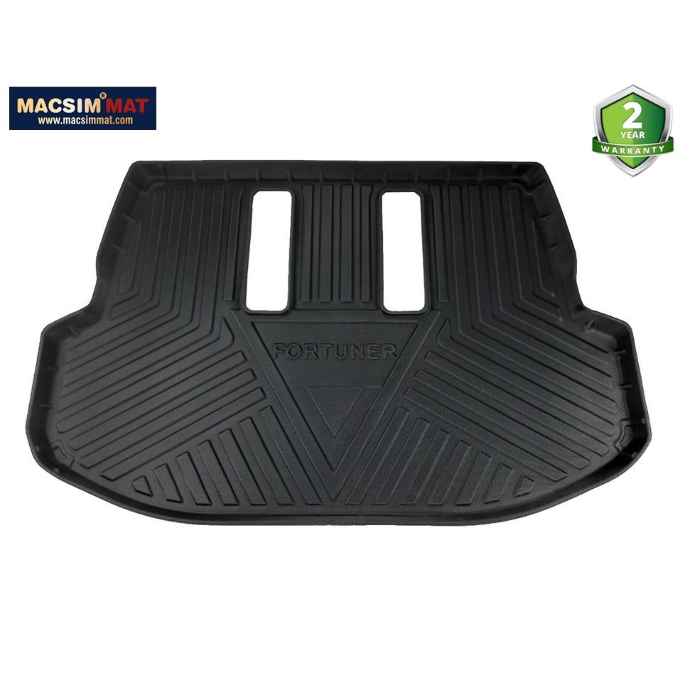 Thảm lót cốp xe ô tô Toyota Fortuner 2016-đến nay nhãn hiệu Macsim chất liệu TPV cao cấp màu đen