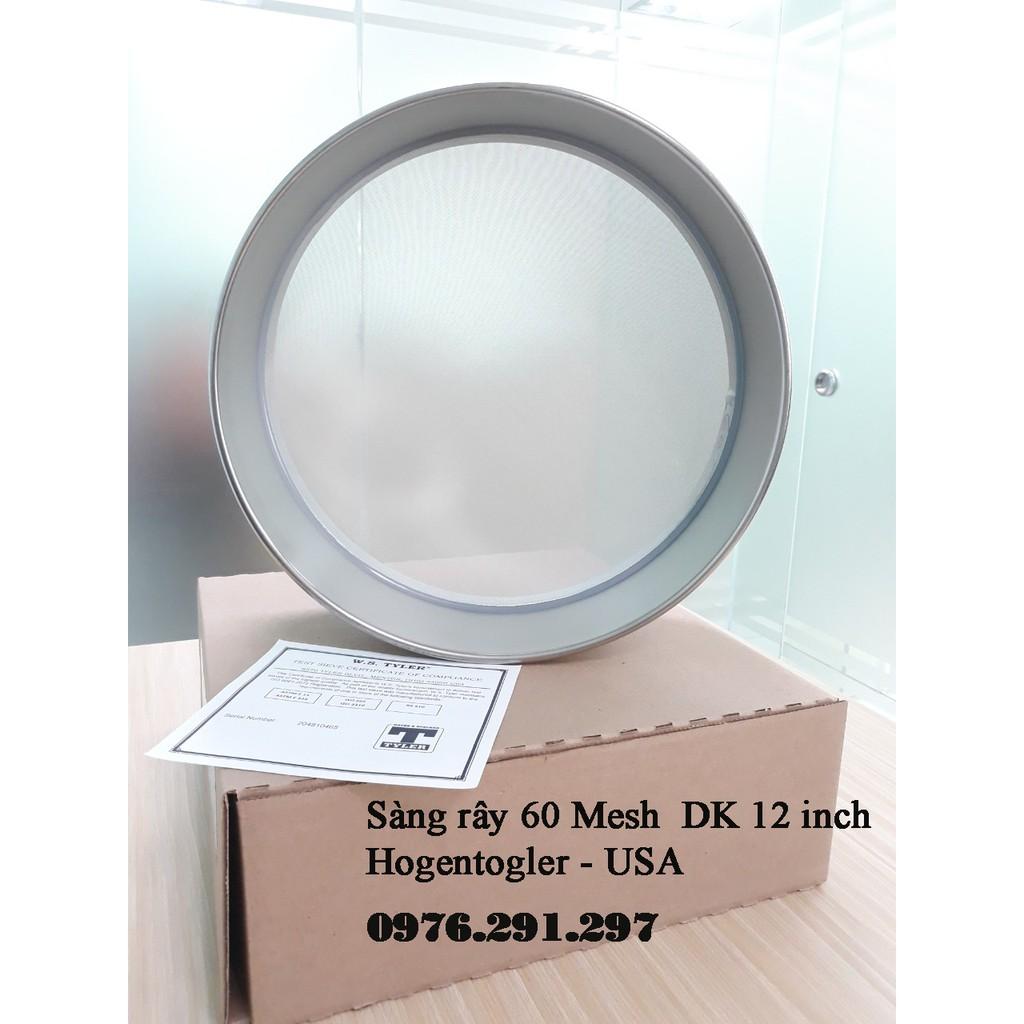 Sàng rây bột kích thước lỗ 0.25mm 60 mesh đường kính 30cm - Mỹ